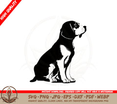 Beagle SVG Cut File Beagle Silhouette Beagle Clipart Beagle Cricut Designs Beagle Vector Image Instant Download SVG