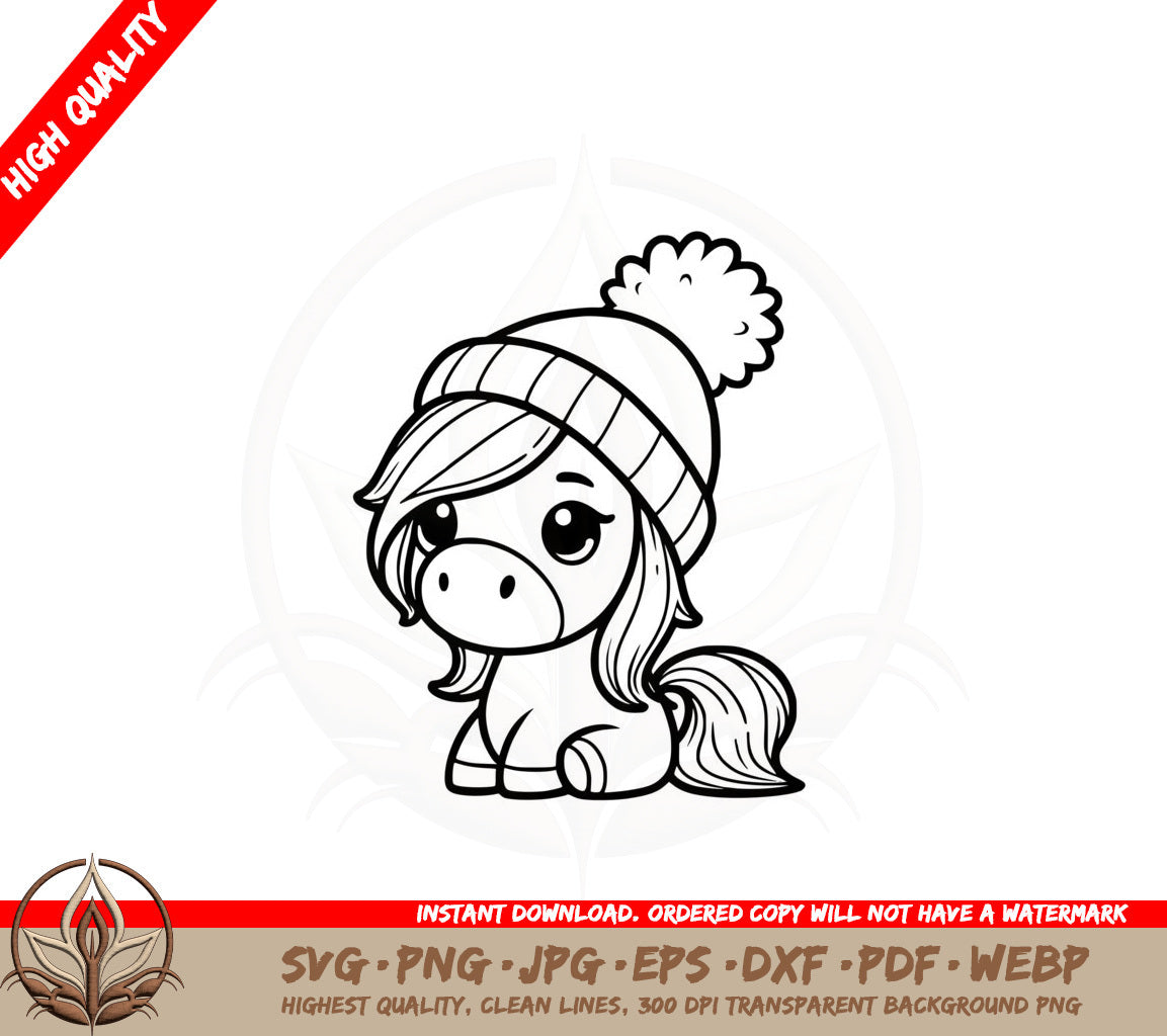 Beanie Pony SVG Cut File