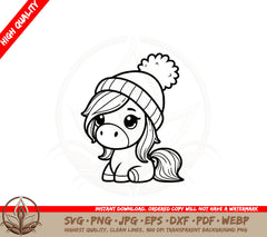 Beanie Pony SVG Cut File