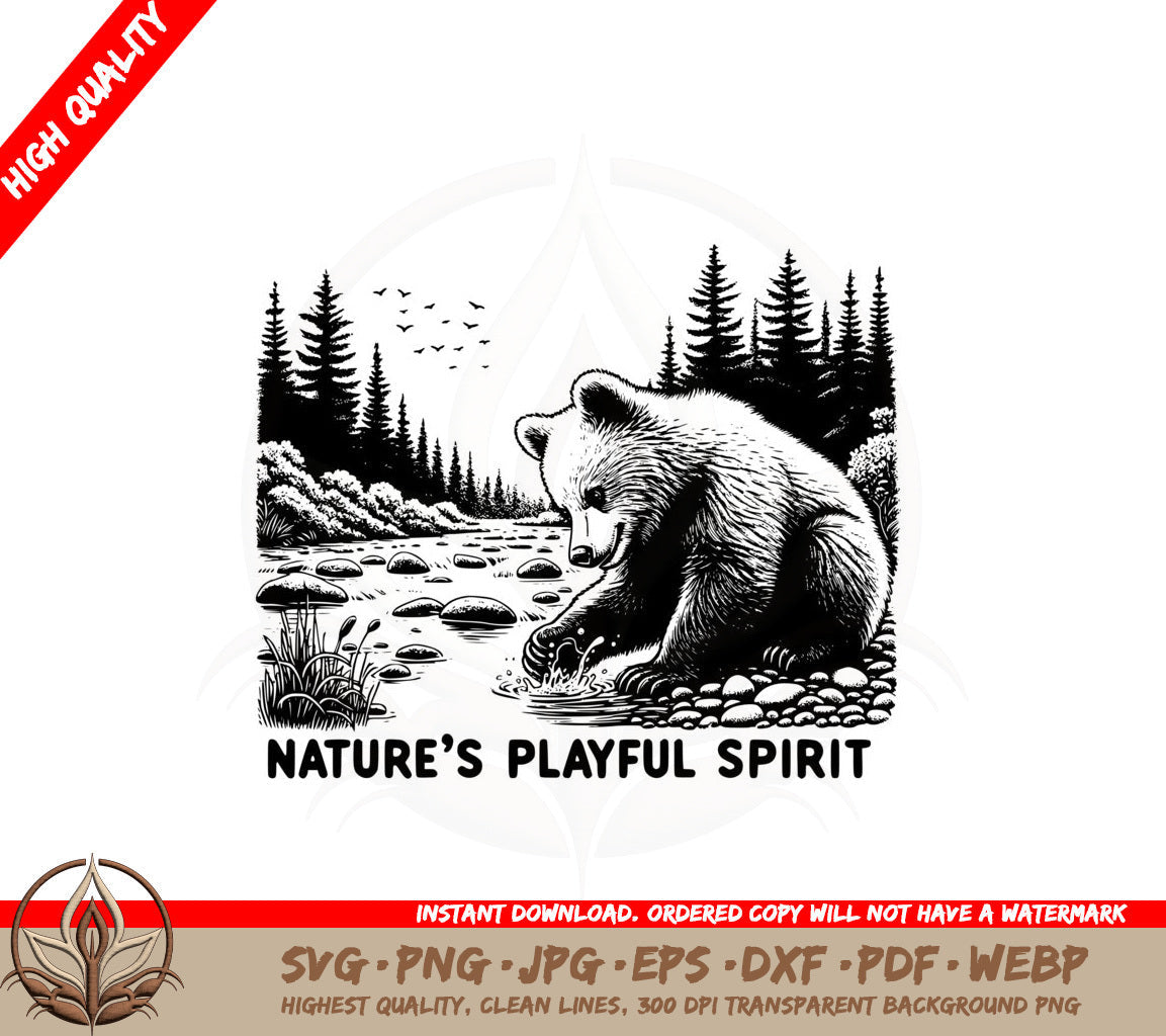 Bear Cub Adventure SVG Cut File Digital Download