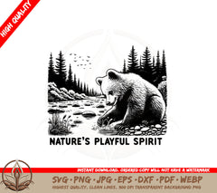 Bear Cub Adventure SVG Cut File Digital Download