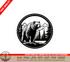 Bear Hunting at River SVG