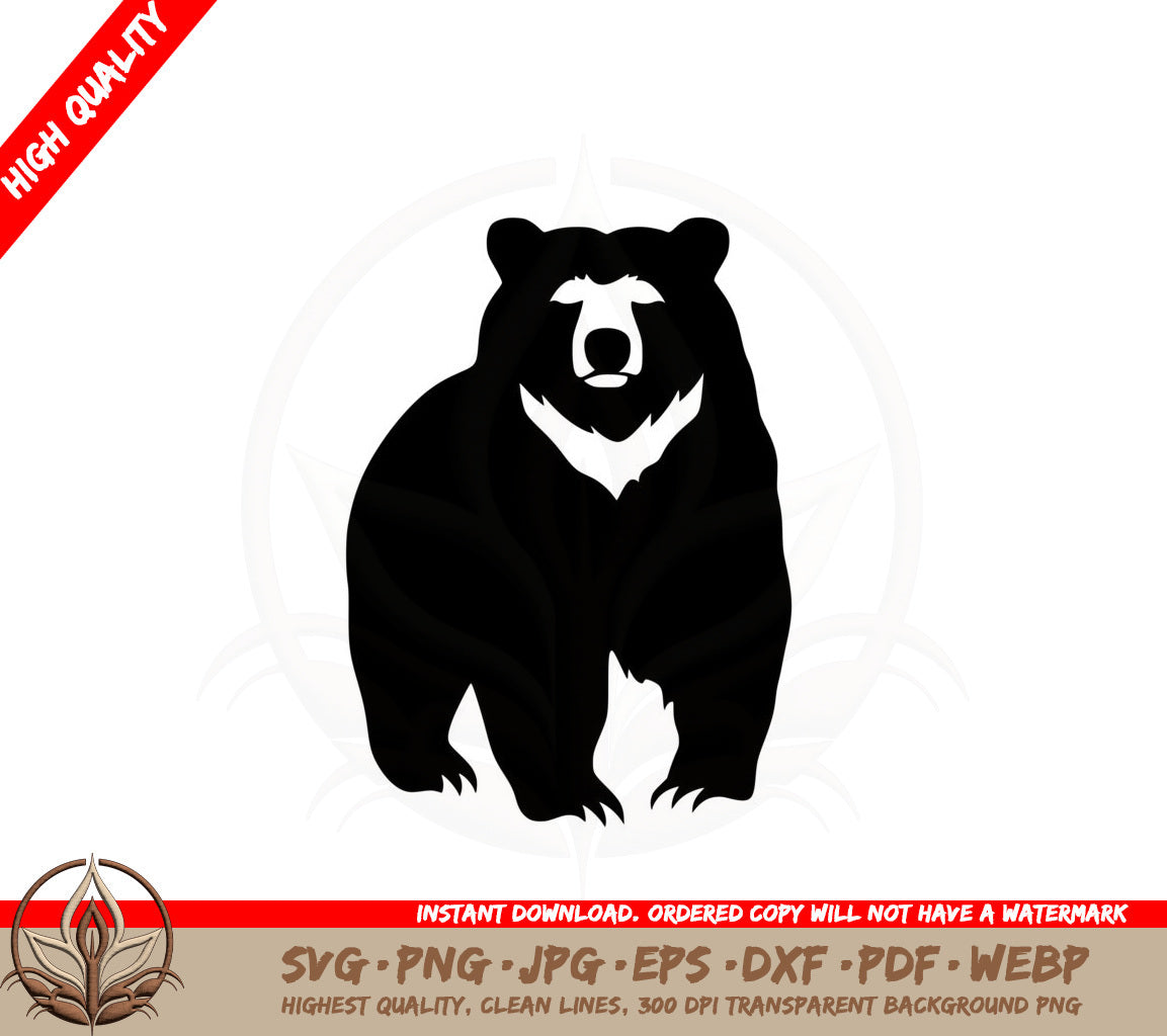 Bear with White Fur SVG PNG JPG AI PDF DXF EPS and WebP - Digital Download