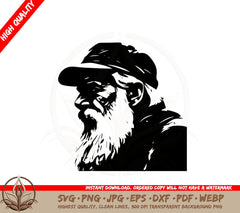 Bearded Elder SVG Cut File Design Download