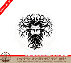 Bearded Forest Tree SVG PNG JPG AI PDF DXF EPS WebP