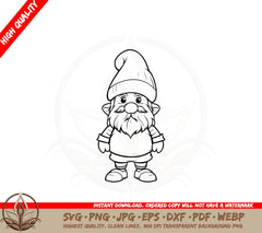 Bearded Garden Watcher SVG Cut File Download