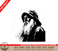 Bearded Man SVG Cut File Download