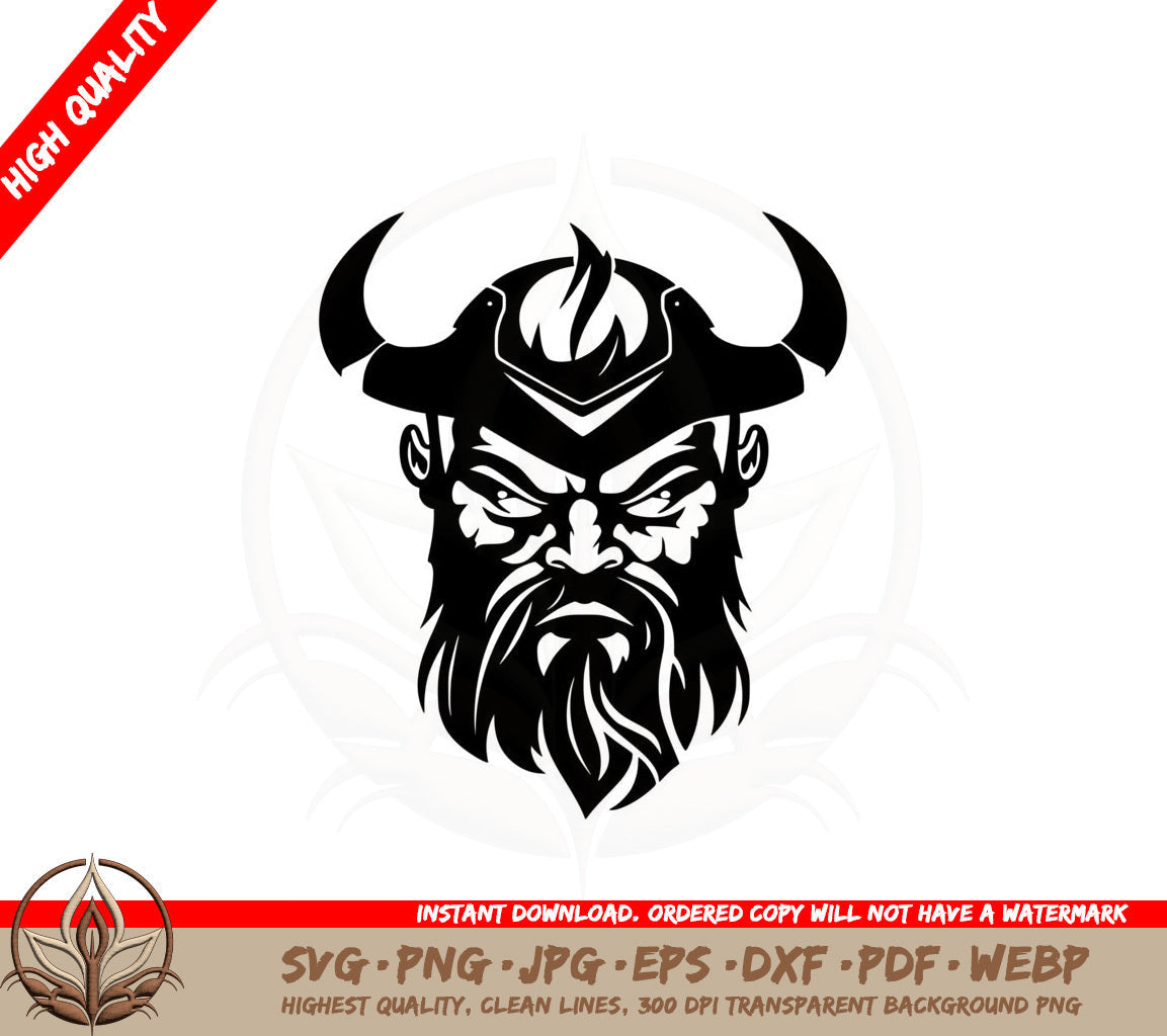 Bearded Viking with Hat SVG PNG JPG AI PDF DXF EPS and WebP Digital Design