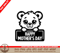 Bears Mothers Day Sign SVG