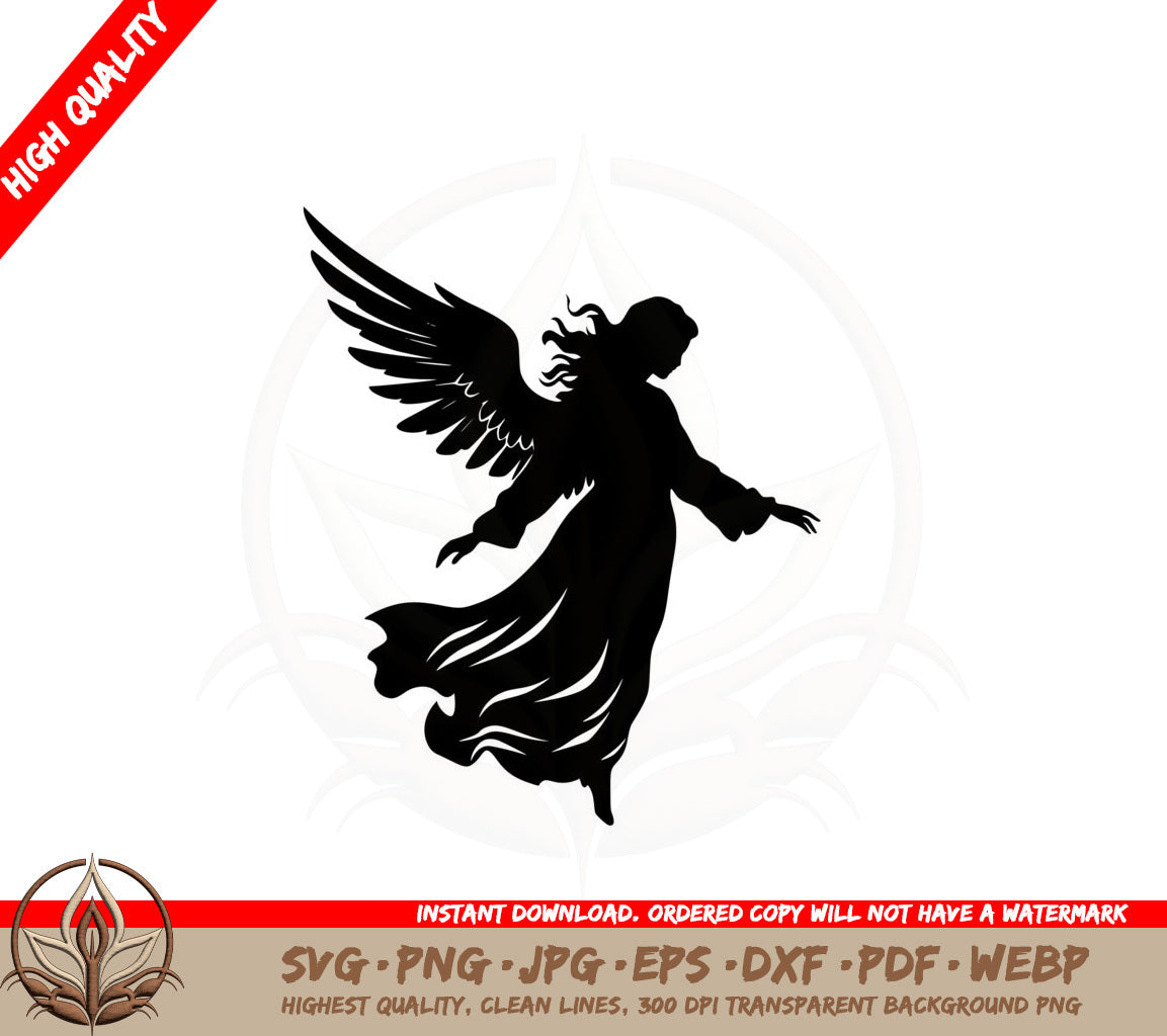 Beautiful Angel SVG PNG JPG AI PDF DXF EPS WebP - Digital Download