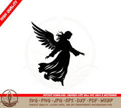 Beautiful Angel SVG PNG JPG AI PDF DXF EPS WebP - Digital Download