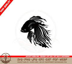 Beautiful Betta Fish SVG PNG JPG AI PDF DXF EPS WebP - Digital Download