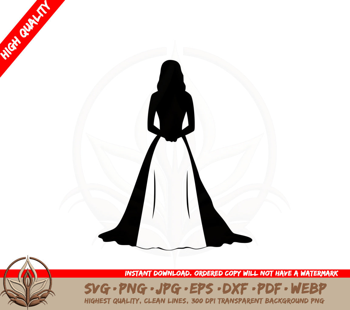 Beautiful Bride Digital Artwork SVG