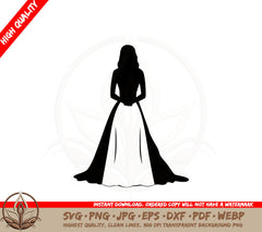 Beautiful Bride Digital Artwork SVG