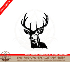 Beautiful Buck SVG Cut File Design Download