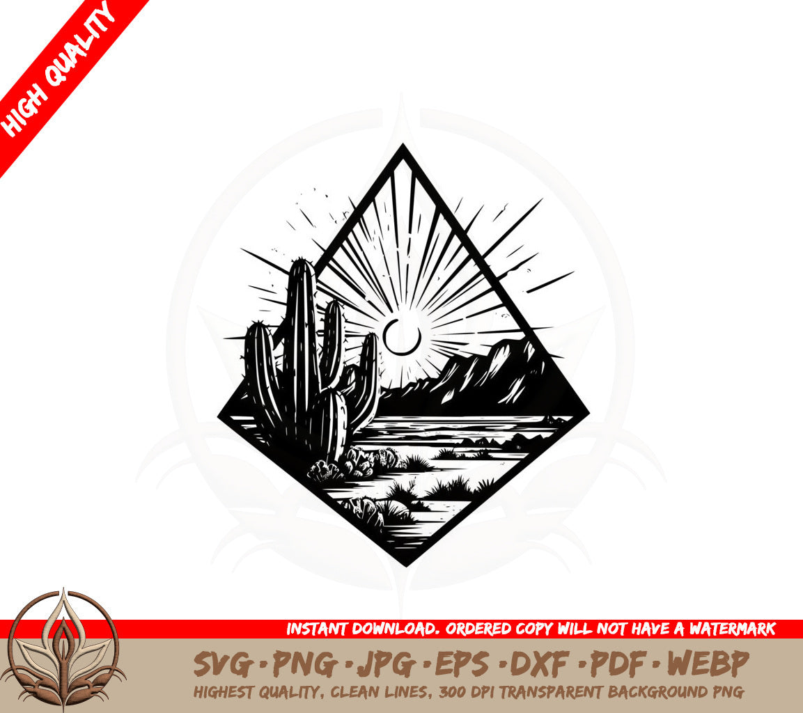 Beautiful Desert Day SVG PNG JPG AI PDF DXF EPS WebP Digital Download