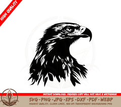 Beautiful Eagle SVG PNG JPG AI PDF DXF EPS and WebP - Digital Download