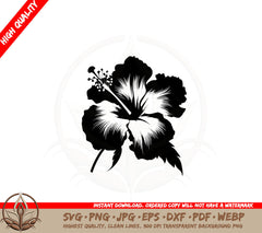 Beautiful Hawaiian Bloom SVG PNG JPG AI PDF DXF EPS and WebP Digital Download