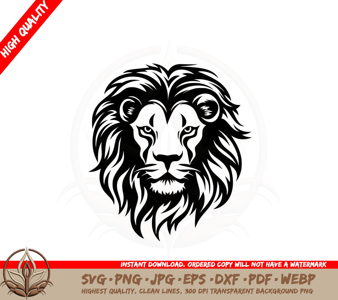 Beautiful Lion Digital Design SVG