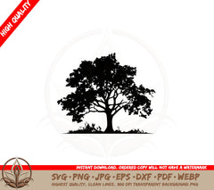 Beautiful Oak Tree SVG PNG JPG AI PDF DXF EPS WebP Digital Download