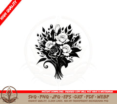 Beautiful Rose Assortment SVG - Digital Download