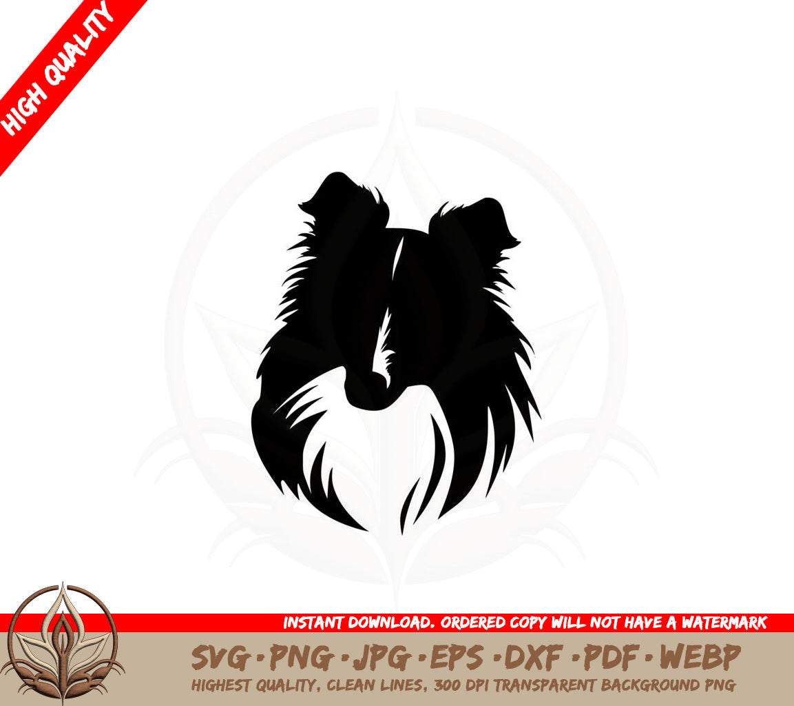 Beautiful Sheltie Portrait SVG