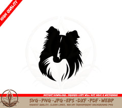 Beautiful Sheltie Portrait SVG