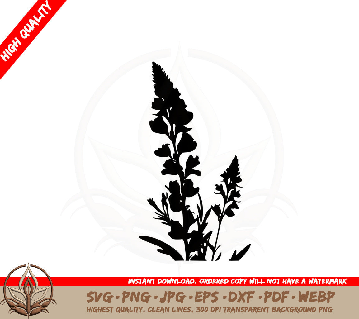 Beautiful Snapdragon Plant SVG PNG JPG AI PDF DXF EPS WebP Digital Download