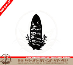 Beautiful Surfboard Digital Design - SVG PNG JPG AI PDF DXF EPS WebP