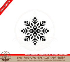Beautiful Winter Snowflake SVG PNG JPG AI PDF DXF EPS WebP