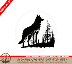 Beautiful Wolf - Digital Download SVG