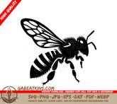 Bee Silhouette SVG -  Super Bee Design SVG