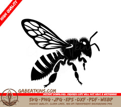 Bee Silhouette SVG - Super Bee Design SVG