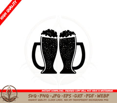 Beer Glasses SVG - Digital Download