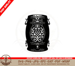 Beer Keg SVG Digital Download Cut File Cricut Silhouette Glowforge - PNG JPG AI PDF DXF EPS and WebP File Types Included