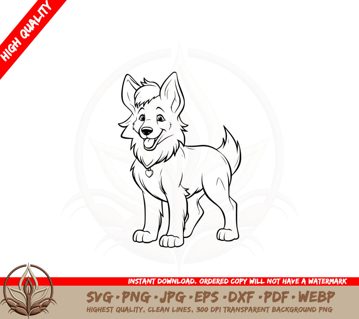 Belgian Shepherd Pup SVG