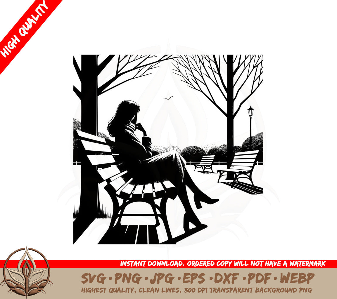 Bench Daydream SVG PNG JPG AI PDF DXF EPS and WebP Digital Download