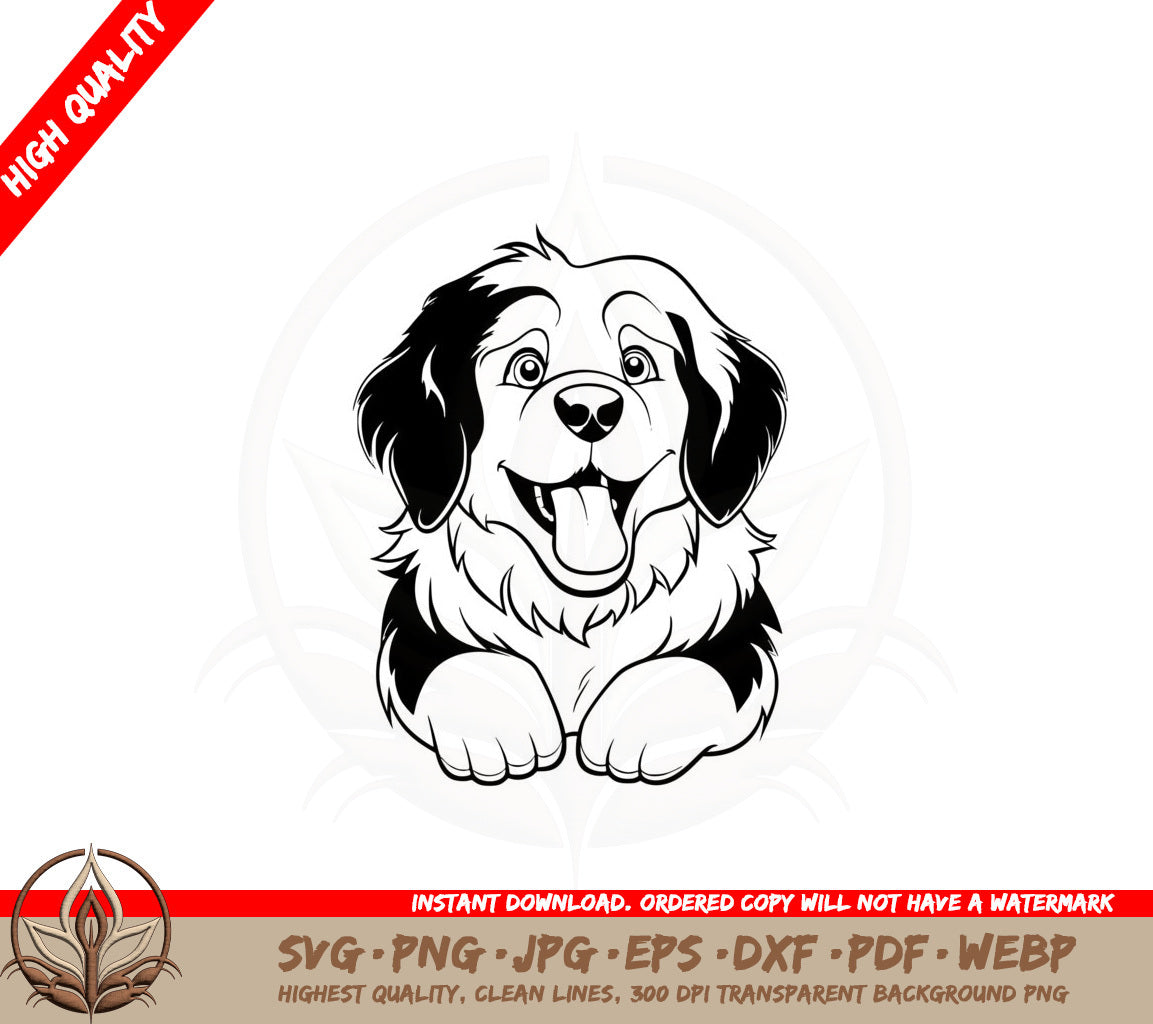 Bernese Mountain Dog SVG PNG JPG AI PDF DXF EPS and WebP Digital Download