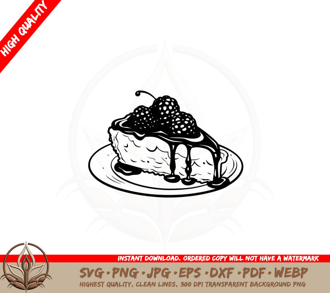 Berry-topped Cake SVG Cut File Digital Download