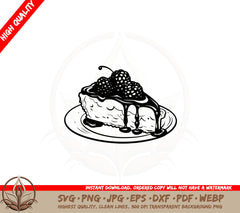 Berry-topped Cake SVG Cut File Digital Download