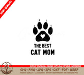 Best Cat Mom SVG Cut File