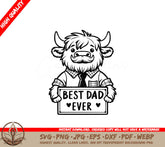Best Dad Ever SVG, PNG, JPG, AI, PDF, DXF, EPS WebP Digital Download
