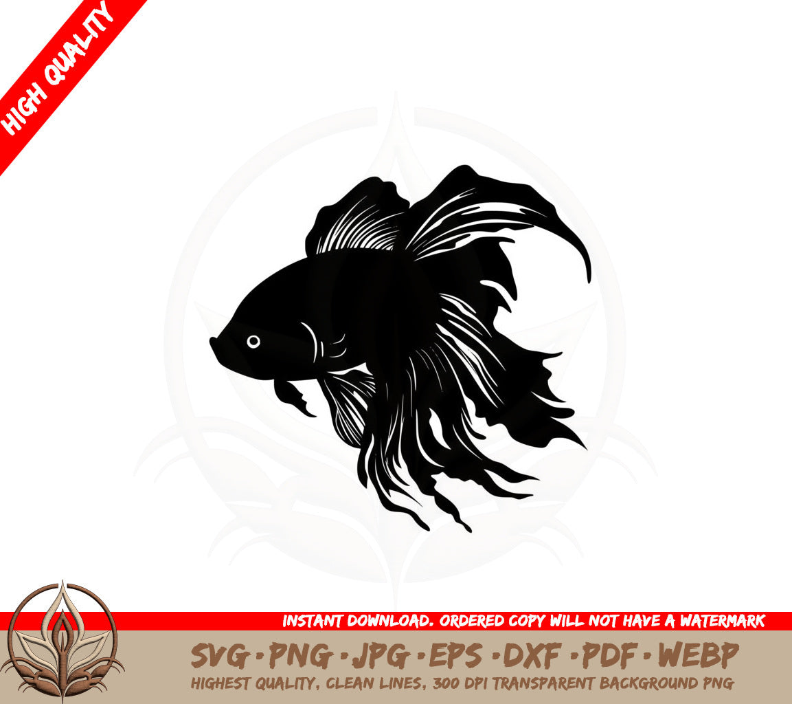 Betta Fish SVG PNG JPG AI PDF DXF EPS WebP - Digital Download