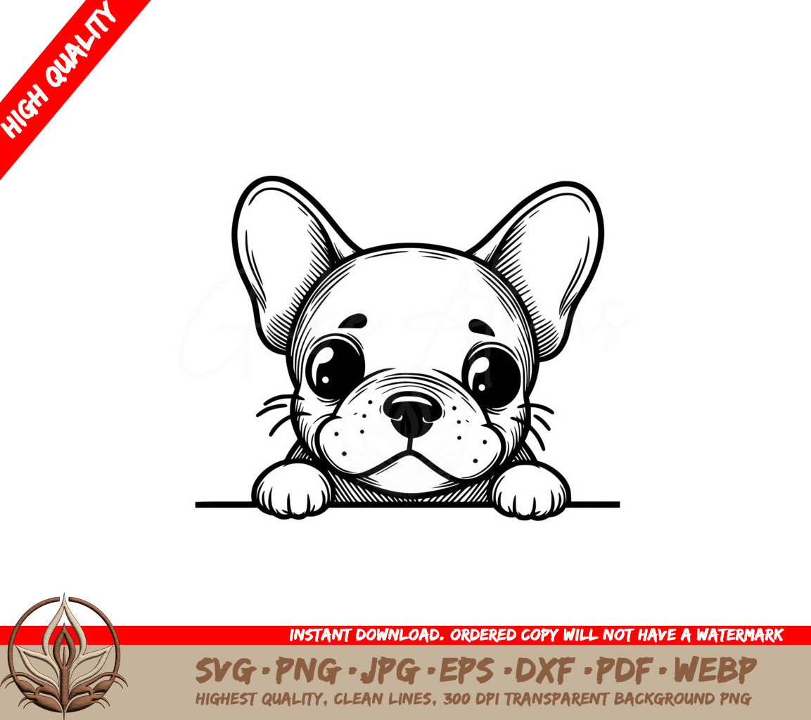 Big-Eyed French Bulldog SVG - Digital Download