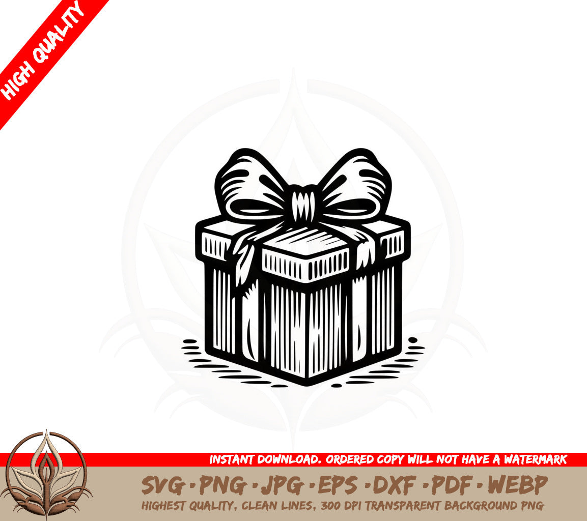 Big Bow Gift SVG PNG JPG AI PDF DXF EPS and WebP Digital Download