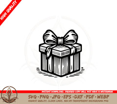 Big Bow Gift SVG PNG JPG AI PDF DXF EPS and WebP Digital Download