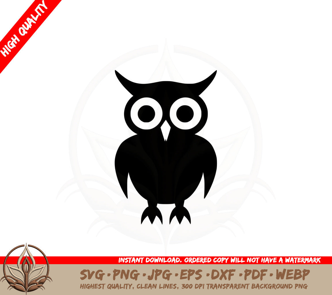 Big Eyed Owl SVG Cut File Owl SVG Big Eyes SVG Animal SVG Bird SVG