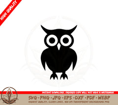 Big Eyed Owl SVG Cut File Owl SVG Big Eyes SVG Animal SVG Bird SVG