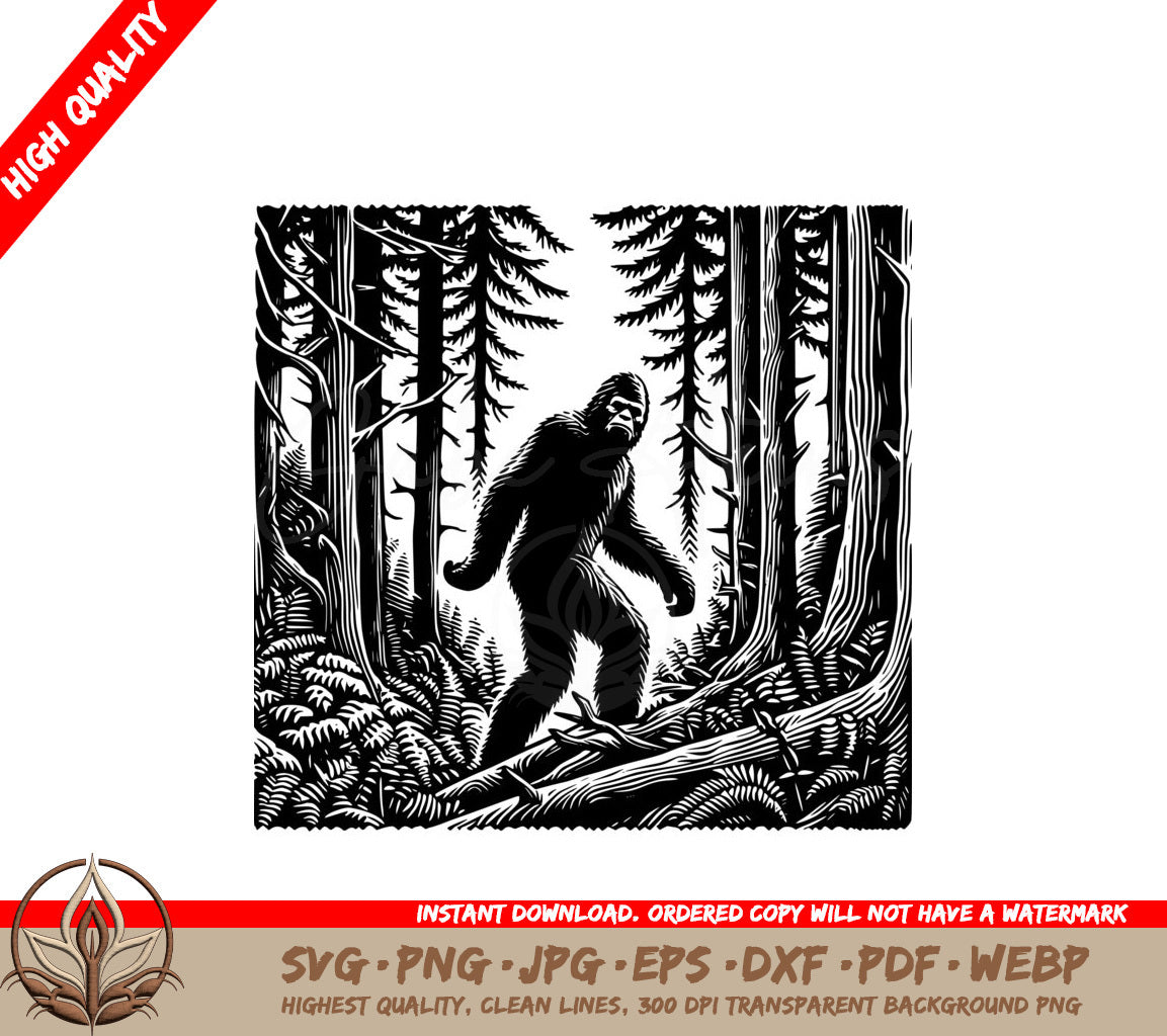 Bigfoot Forest Sighting SVG