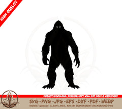 Bigfoot Monster SVG PNG JPG AI PDF DXF EPS and WebP Digital Cut File
